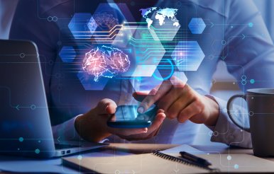 Artificial intelligence and technology concept